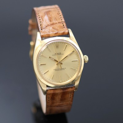 27132183b - ROLEX Oyster Perpetual Armbanduhr in GG 750/000 Referenz 1012, Schweiz um 1971, ...