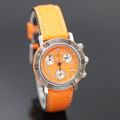 27132201b - HERMES Clipper Diver Armbandchronograph in Edelstahl, Schweiz um 2010, quarz, Boden u. ...