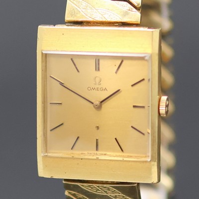 27132210a - OMEGA seltene Armbanduhr in GG 750/000 Referenz 111065, Schweiz um 1966, 2-teil. Geh. ...