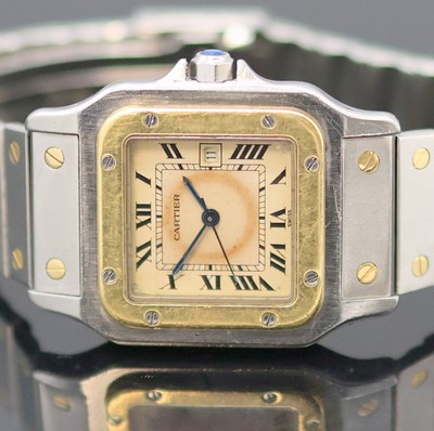 27132324a - CARTIER Santos Herrenarmbanduhr in Stahl/Gold Referenz 1172961, Schweiz um 1990, ...