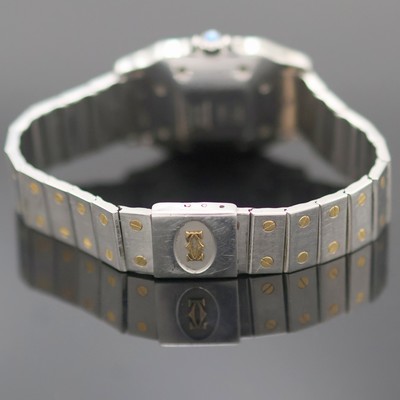 27132324b - CARTIER Santos Herrenarmbanduhr in Stahl/Gold Referenz 1172961, Schweiz um 1990, ...