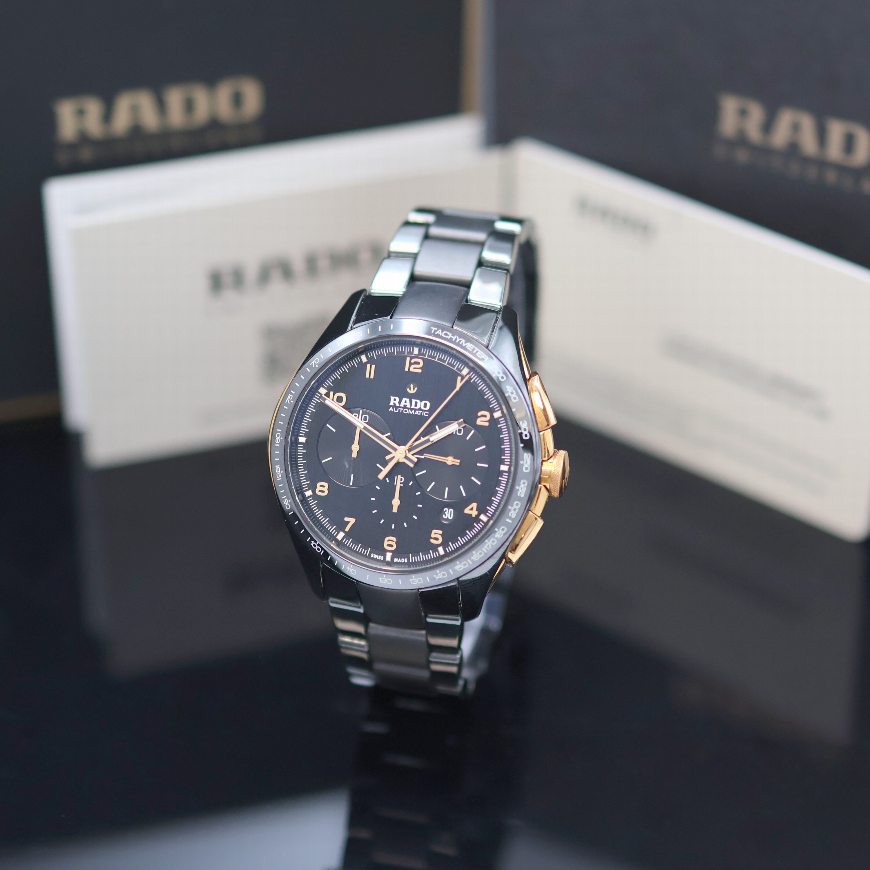 Image 27132423 - RADO HyperChrome gents chronograph reference 650.0111.3/R32111162, Switzerland around ...