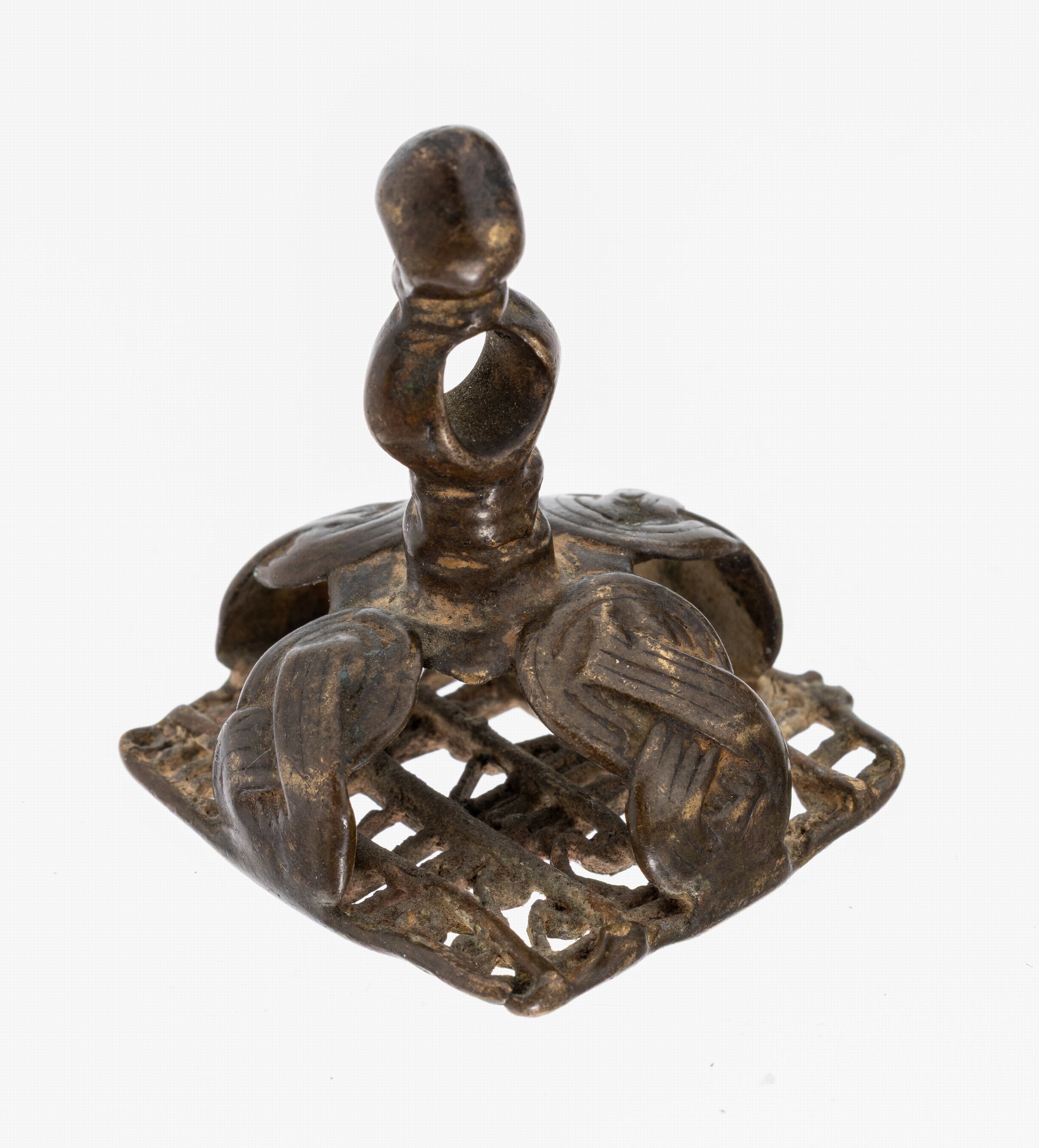 Image 27132483 - Amulett-Anhänger, wohl Westafrika, 1850-1930, Bronze, durchbrochen, quadratische ...