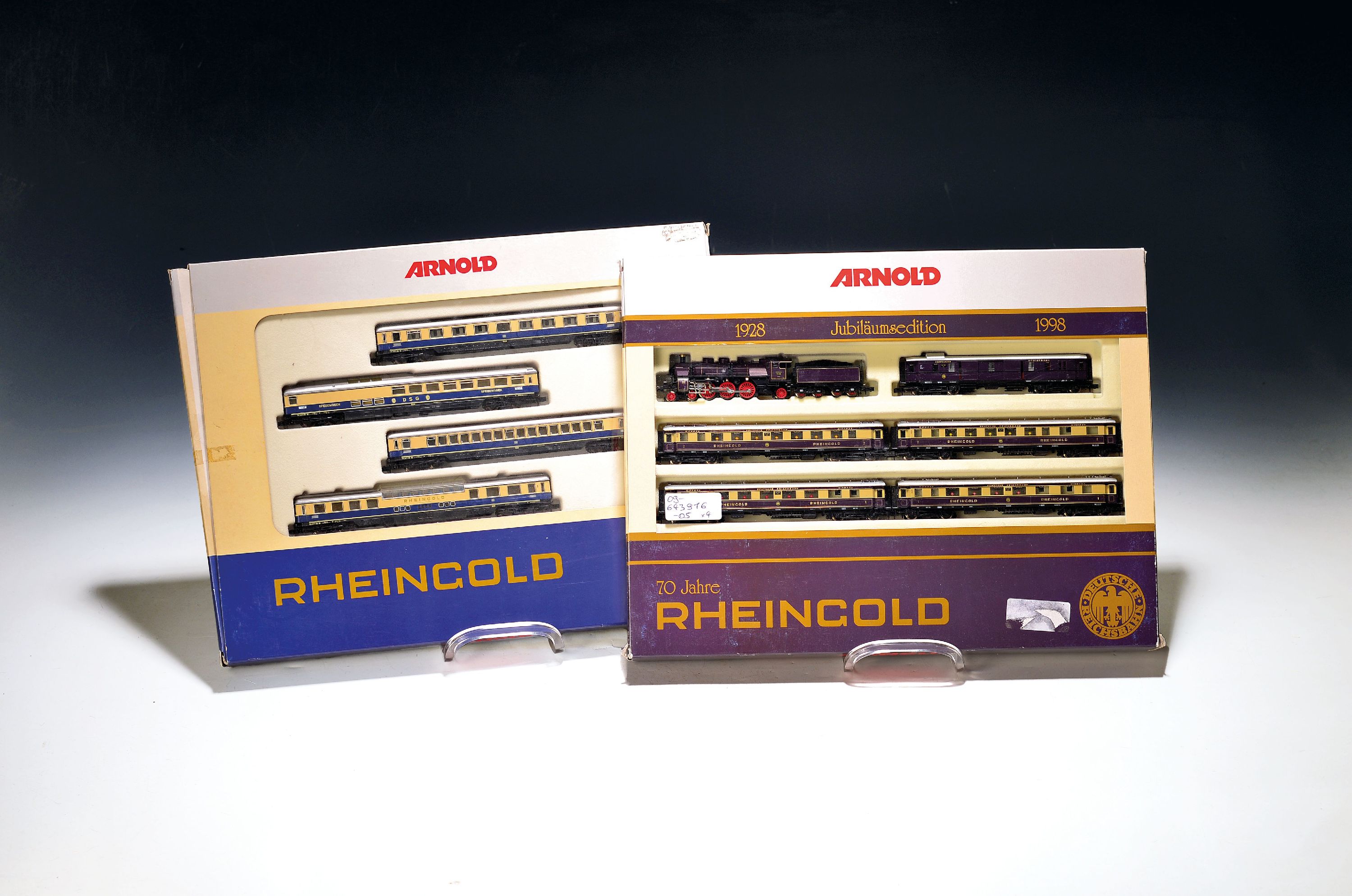 Image 27132653 - 4 Sets ´Rheingold´, Spur N, Arnold, Nürnberg , Zug-Set 0318 70 Jahre Rheingold, ...