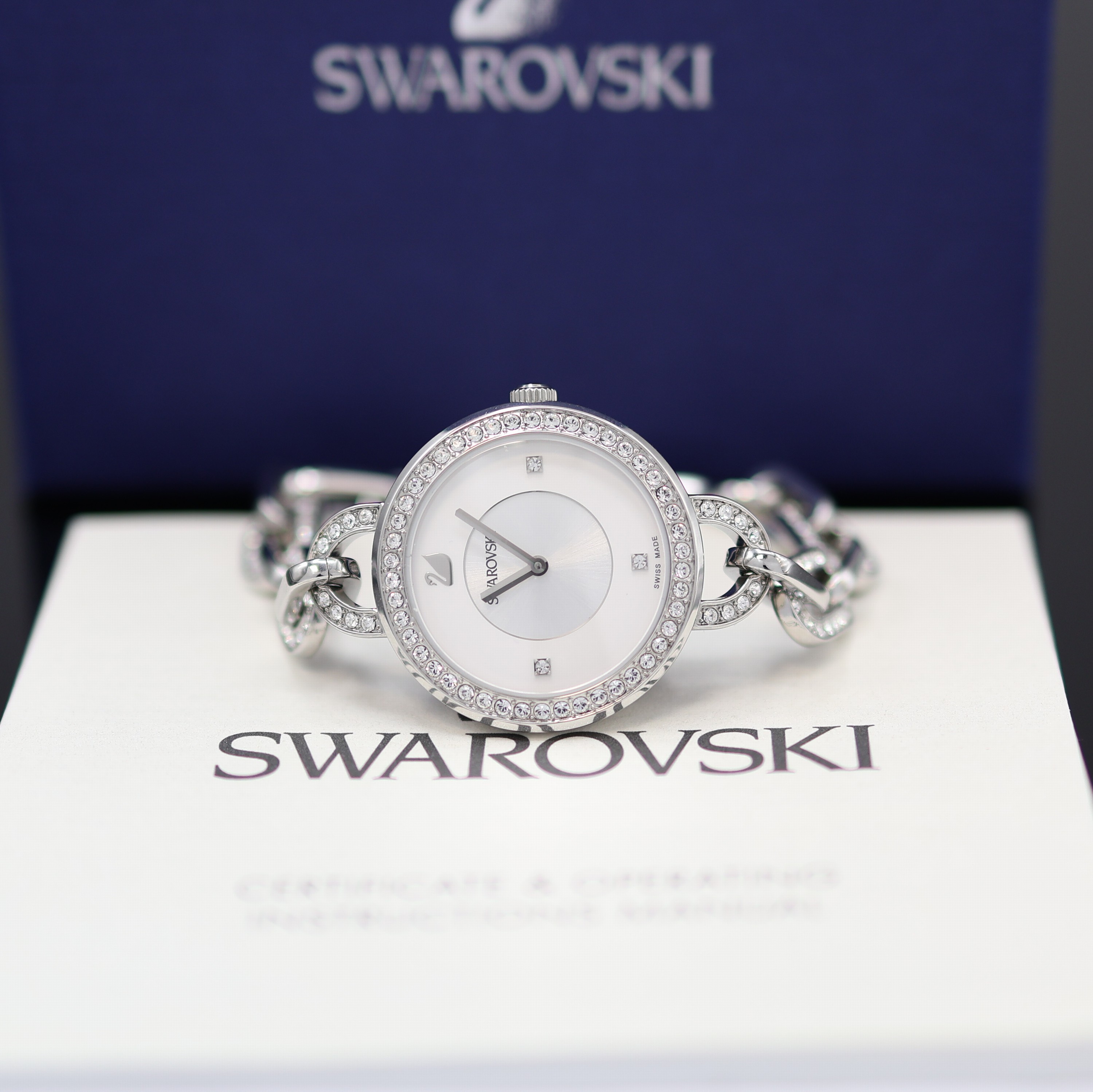 Image 27132689 - SWAROVSKI ungetragene Damenarmbanduhr Aila Crystal Referenz 1094376, quarz, Edelstahl- ...