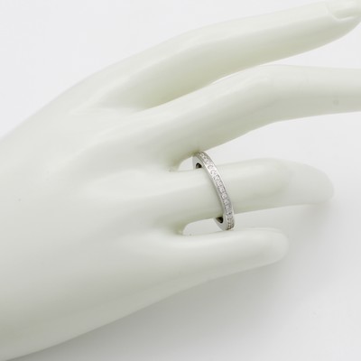 27132670a - Memoryring mit Brillanten, WG 750/000, rundum bes. m. Brill. zus. ca. 0.28 ct feines ...