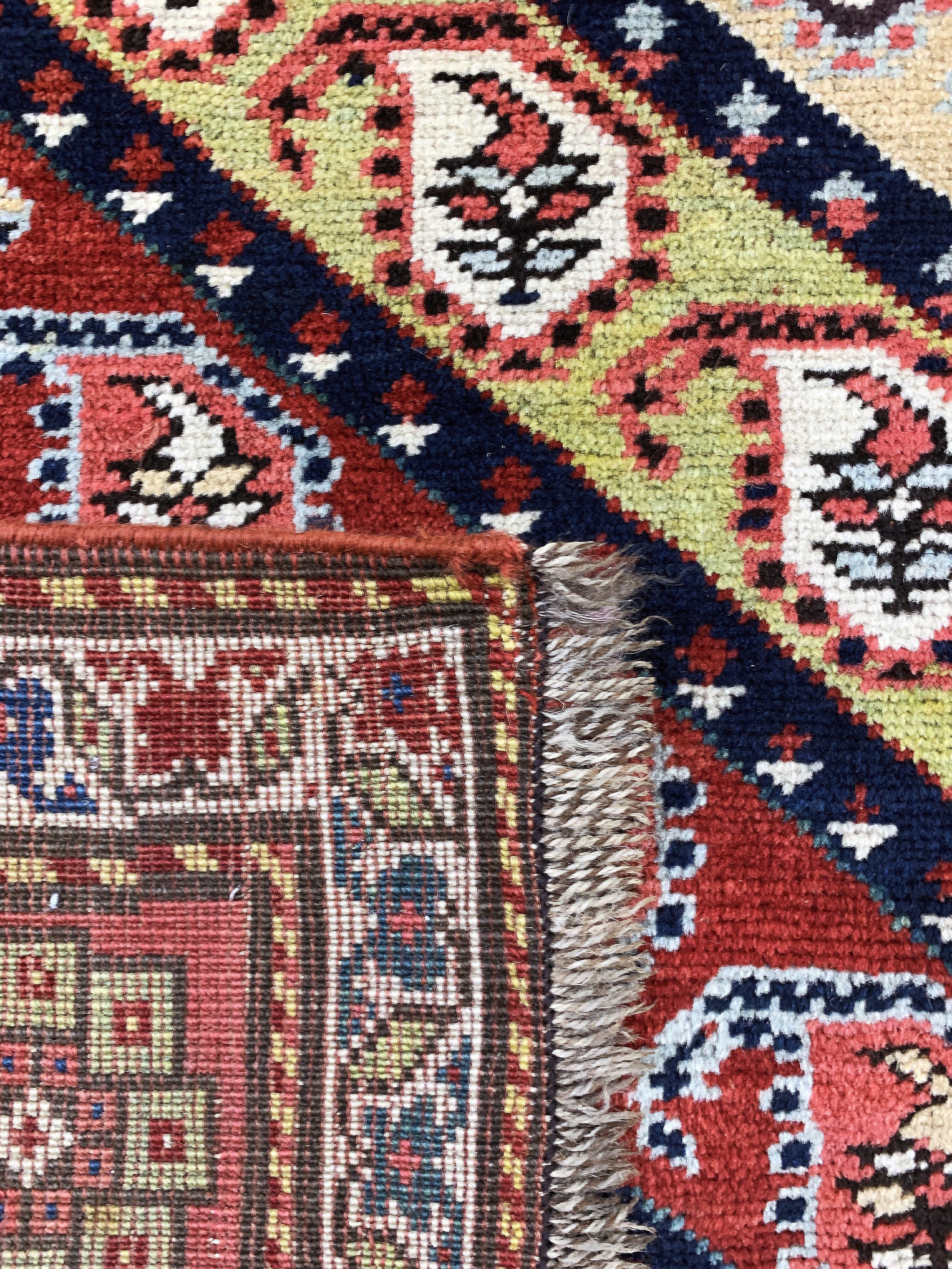 Detail h: Streifen"Gendje"antik, Kaukasus, um 1900, Wolle auf Wolle, ca. 327 x 106 cm, gereinigt, EHZ: 2