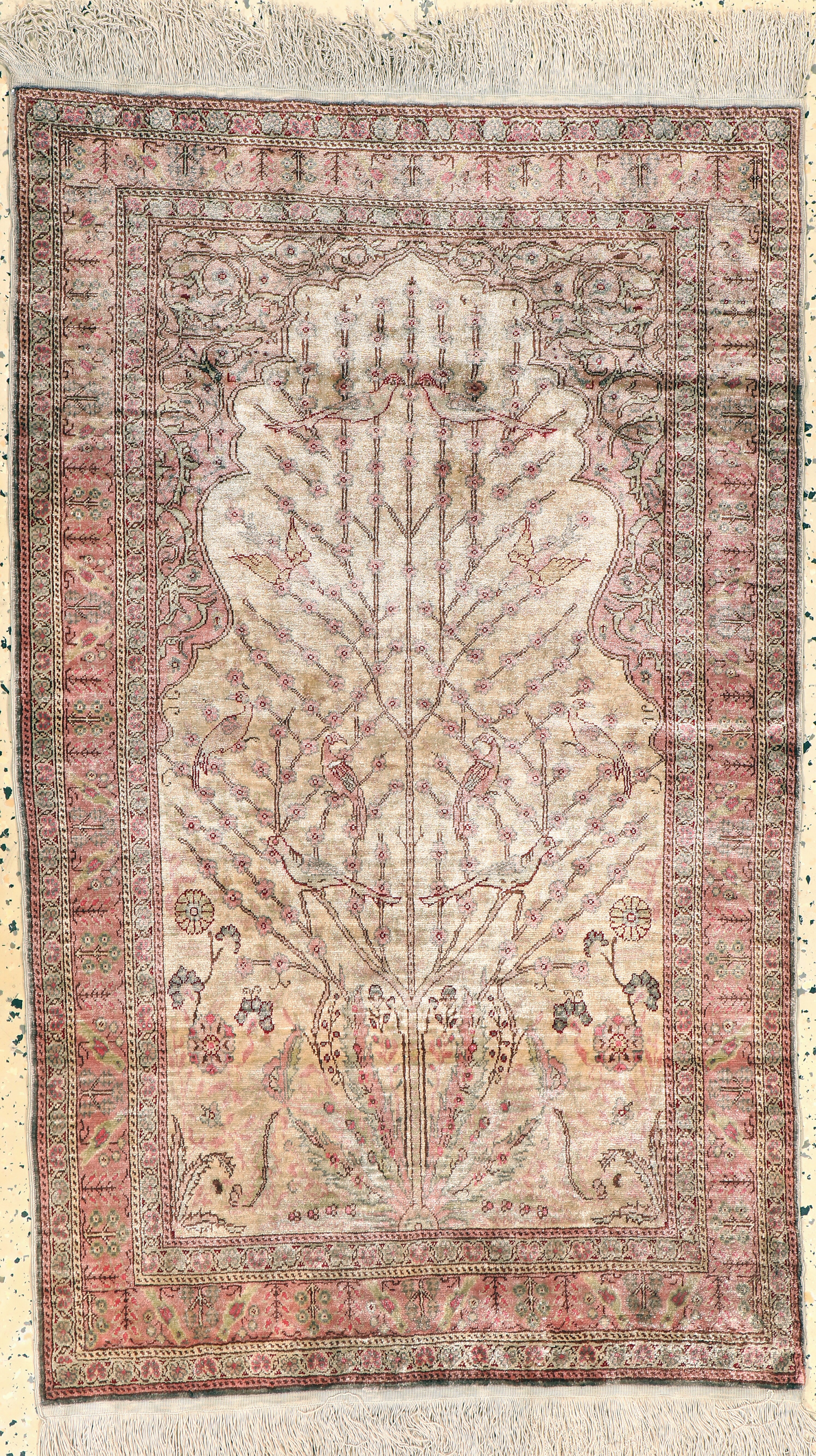 Image 27132815 - Seiden Kayseri, Türkei, Mitte 20.Jhd, reineNaturseide, ca. 120 x 75 cm, EHZ: 2 ...