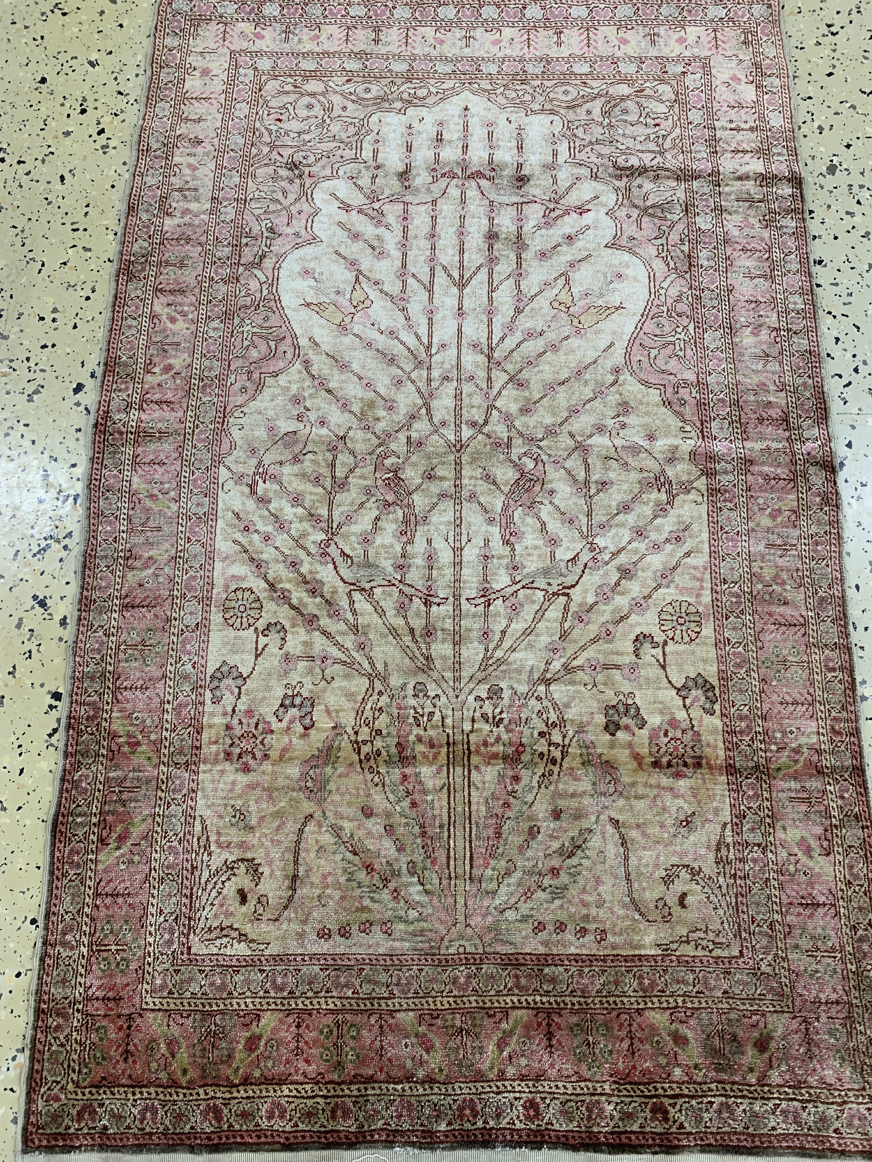 Detail d: Seiden Kayseri, Türkei, Mitte 20.Jhd, reineNaturseide, ca. 120 x 75 cm, EHZ: 2