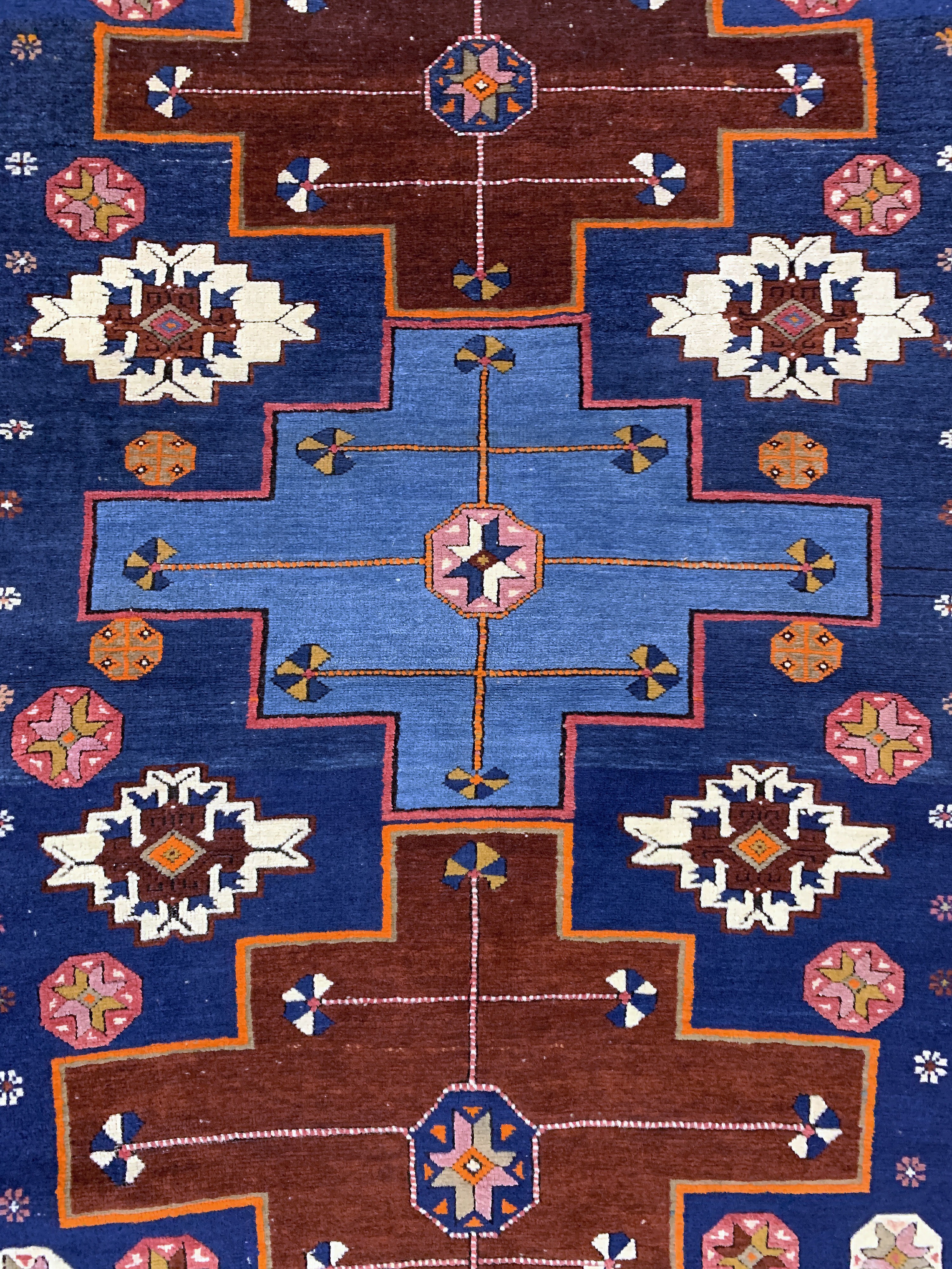 Detail c: "Derbent"Kazak, Kaukasus, Anfang 20.Jhd, Wolle auf Wolle, ca. 160 x 120 cm, EHZ: 2-3