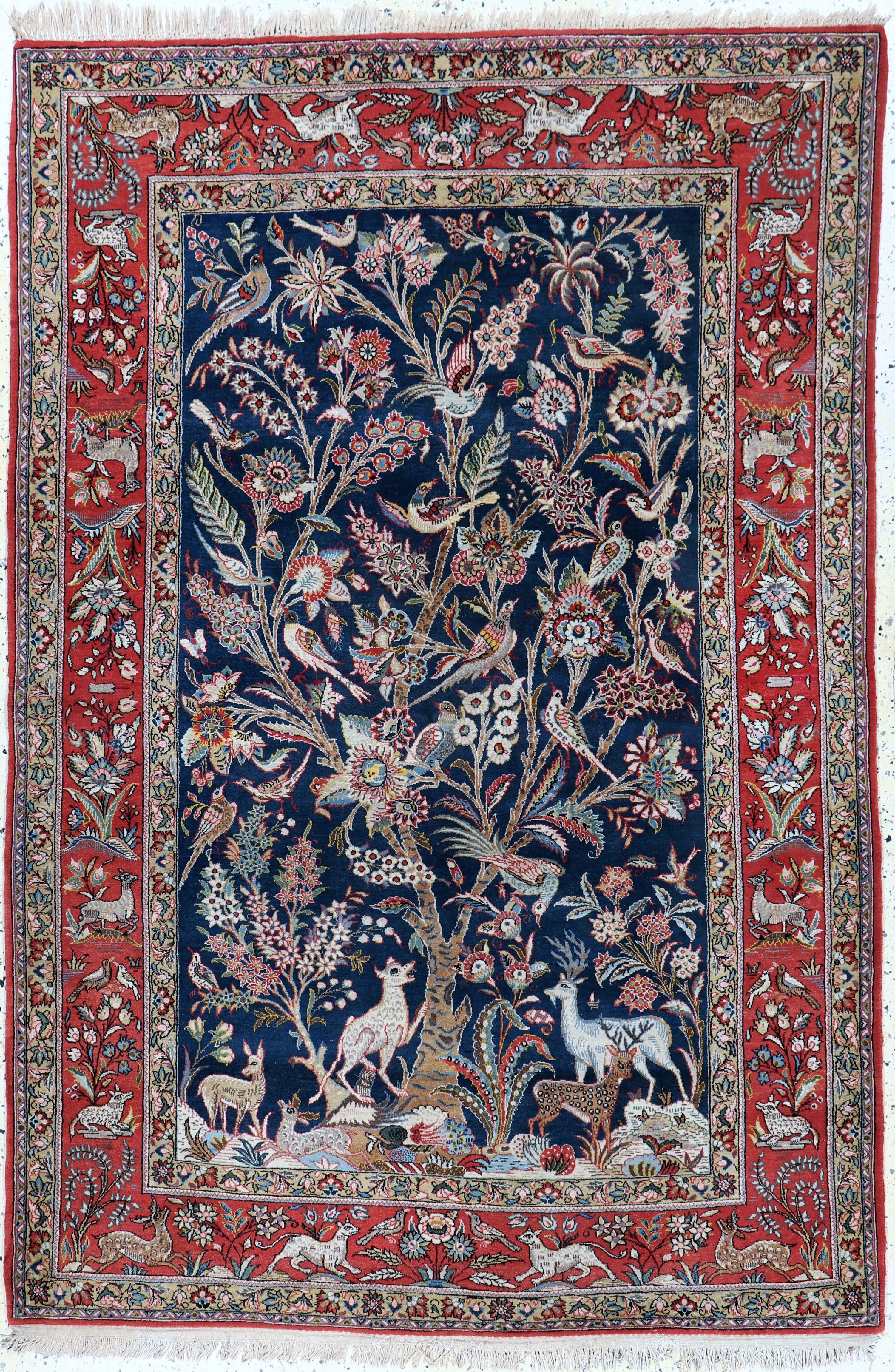Image 27132818 - Ghom Kork, Persien, Mitte 20.Jhd, Korkwolleauf Baumwolle, ca. 212 x 144 cm, EHZ: 2 ...