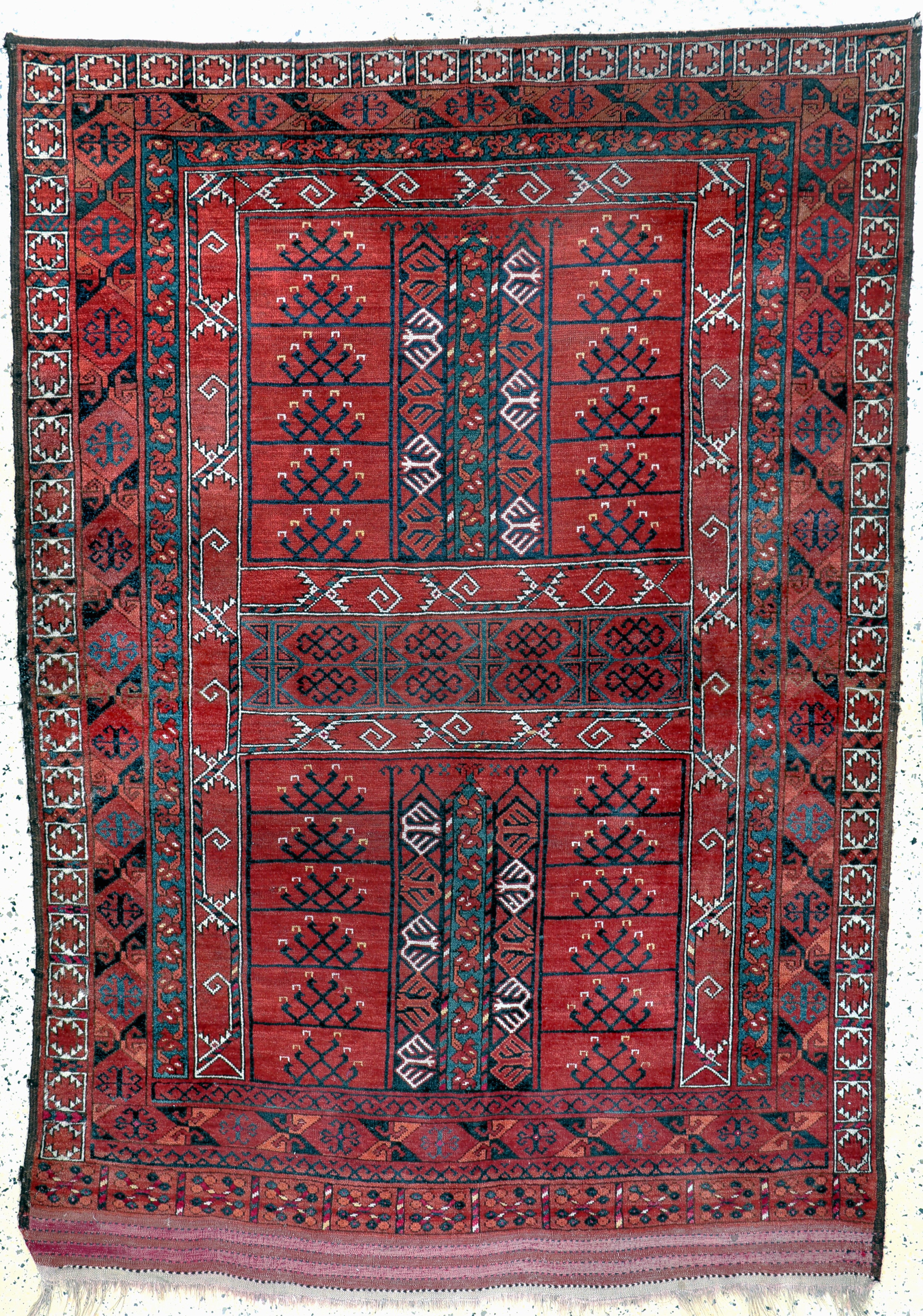 Image 27132821 - Ersari Engsi antik, Turkmenistan, 19.Jhd, Wolle auf Wolle, ca. 205 x 145 cm, ...
