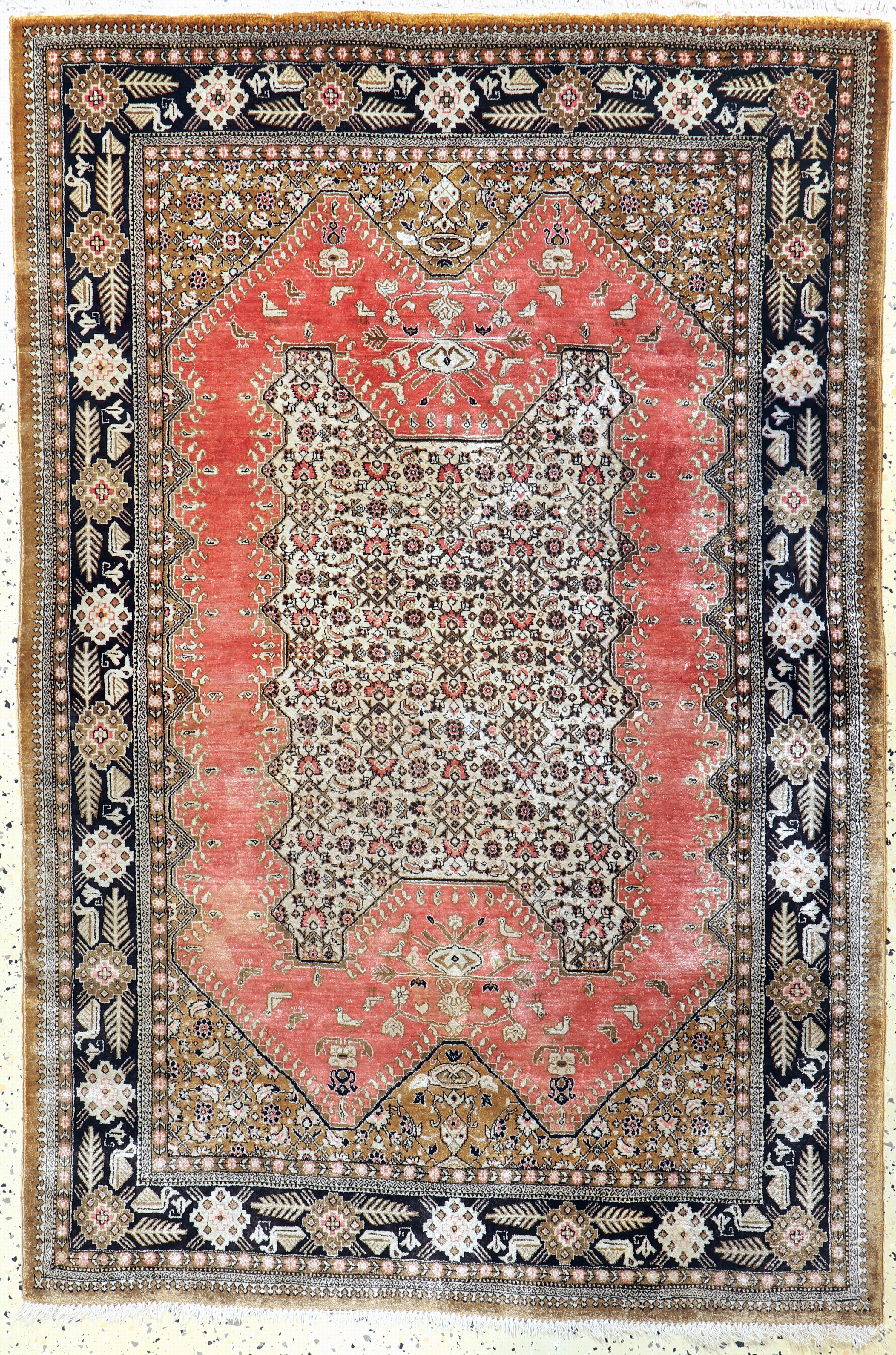 Image 27132822 - Ghom Seide, Persien, Mitte 20.Jhd, reine Naturseide, ca. 160 x 107 cm, EHZ: 2(fleckig) ...