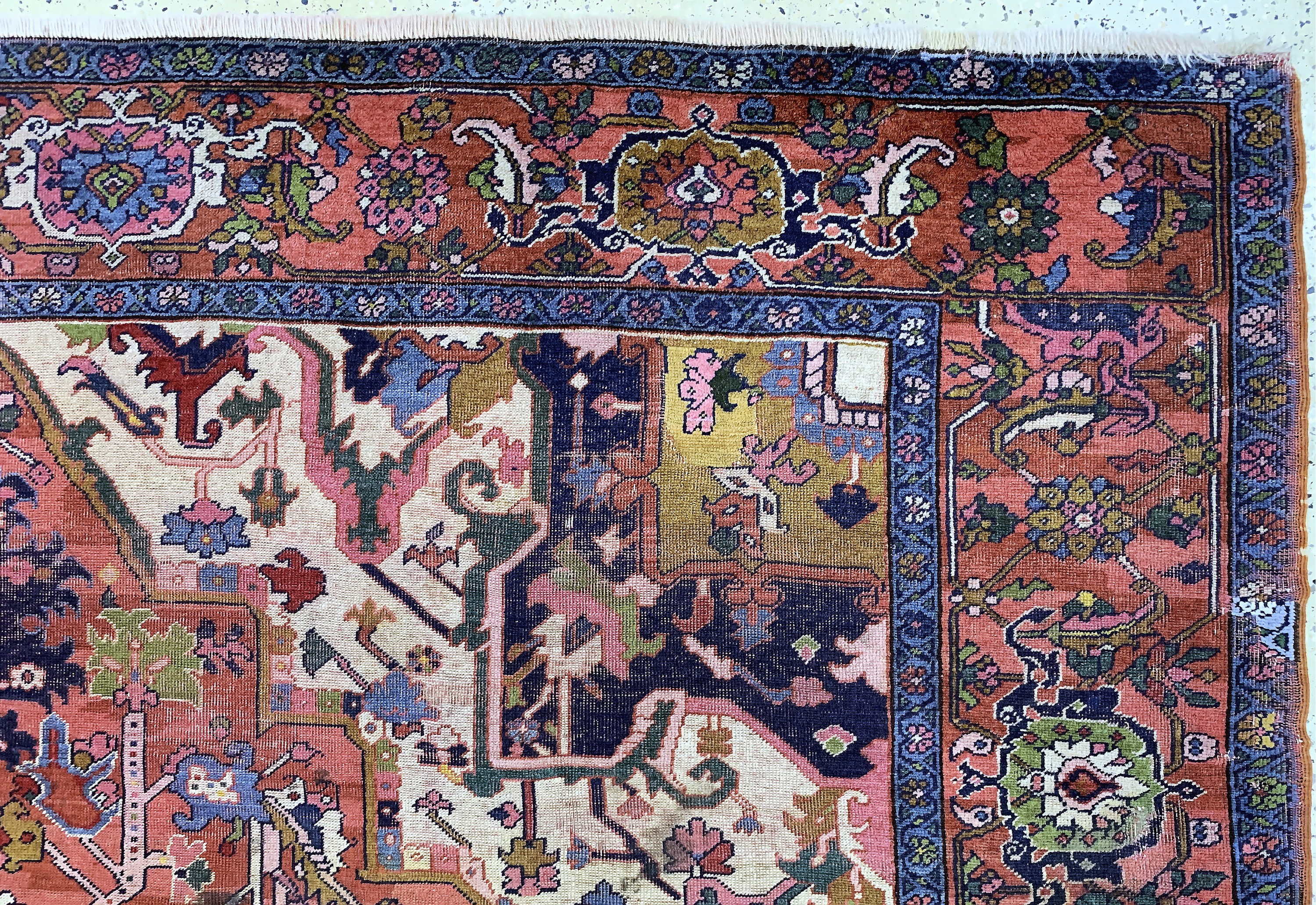 Detail f: Kars antik, Türkei, um 1900, Wolle auf Wolle, ca. 395 x 330 cm, EHZ: 3(restauriert)