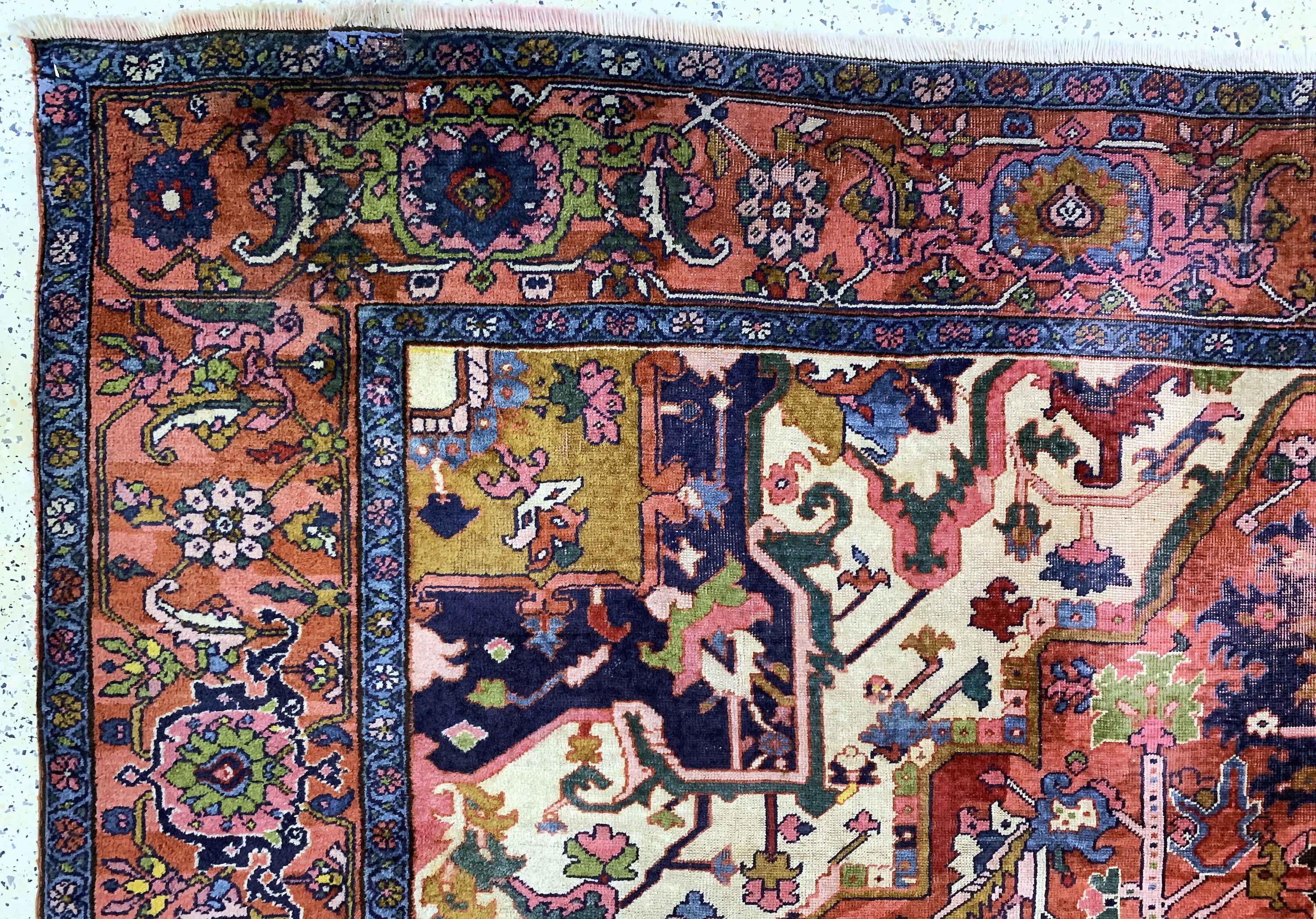 Detail g: Kars antik, Türkei, um 1900, Wolle auf Wolle, ca. 395 x 330 cm, EHZ: 3(restauriert)