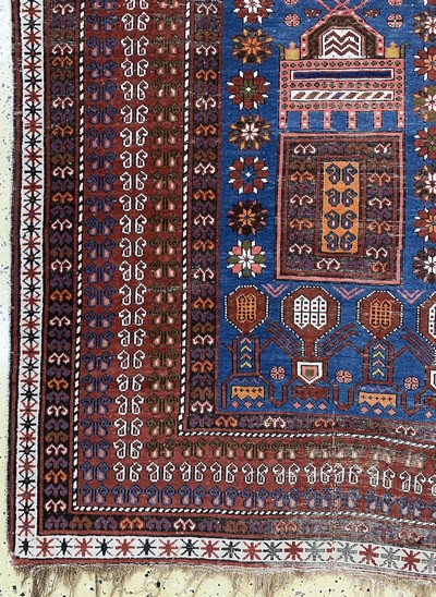 27132811b - ´Tachte´Schirwan antik, Kaukasus, um 1900, Wolle auf Wolle, ca. 280 x 160 cm, EHZ: 3 ...