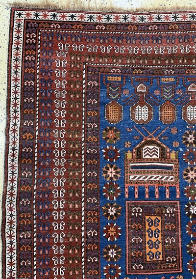 27132811c - ´Tachte´Schirwan antik, Kaukasus, um 1900, Wolle auf Wolle, ca. 280 x 160 cm, EHZ: 3 ...