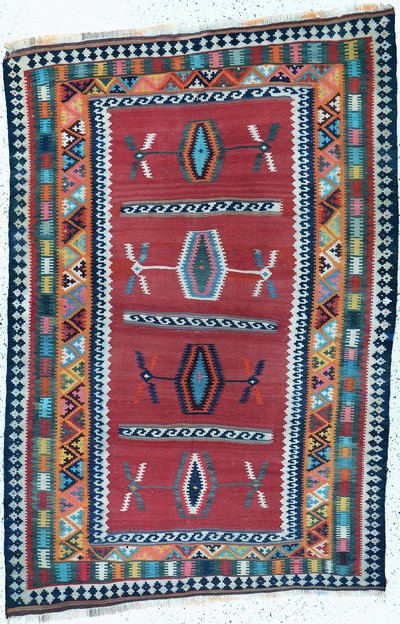 Image Ghashgai Kilim, Persia, early 20th century, wool on wool, approx. 233 x 160 cm, ...