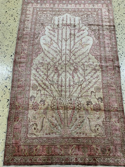 27132815d - Seiden Kayseri, Türkei, Mitte 20.Jhd, reineNaturseide, ca. 120 x 75 cm, EHZ: 2 ...