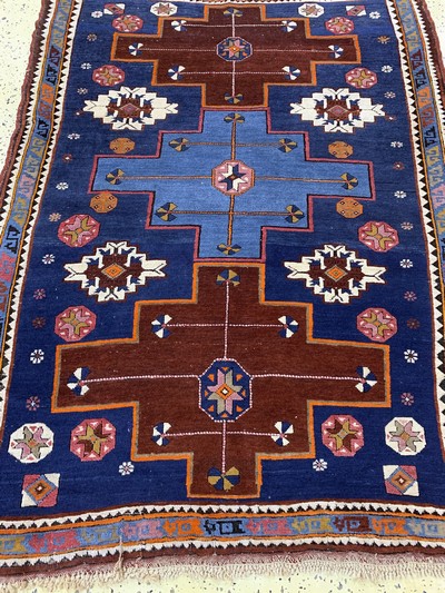 27132817d - ´Derbent´Kazak, Kaukasus, Anfang 20.Jhd, Wolle auf Wolle, ca. 160 x 120 cm, EHZ: 2-3 ...
