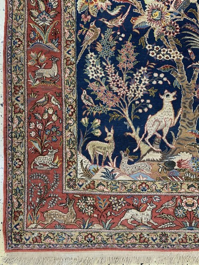 27132818b - Ghom Kork, Persien, Mitte 20.Jhd, Korkwolleauf Baumwolle, ca. 212 x 144 cm, EHZ: 2 ...