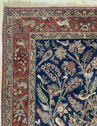 27132818c - Ghom Kork, Persien, Mitte 20.Jhd, Korkwolleauf Baumwolle, ca. 212 x 144 cm, EHZ: 2 ...