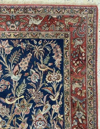 27132818d - Ghom Kork, Persien, Mitte 20.Jhd, Korkwolleauf Baumwolle, ca. 212 x 144 cm, EHZ: 2 ...