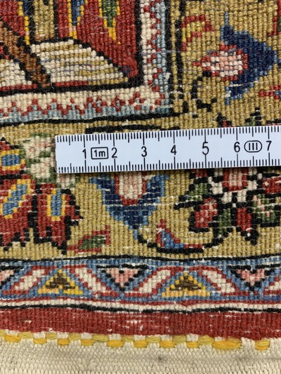 27132818g - Ghom Kork, Persien, Mitte 20.Jhd, Korkwolleauf Baumwolle, ca. 212 x 144 cm, EHZ: 2 ...