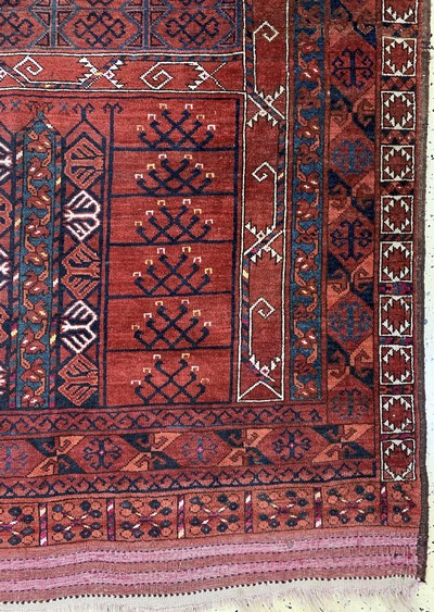27132821a - Ersari Engsi antik, Turkmenistan, 19.Jhd, Wolle auf Wolle, ca. 205 x 145 cm, ...