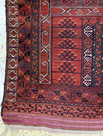 27132821b - Ersari Engsi antik, Turkmenistan, 19.Jhd, Wolle auf Wolle, ca. 205 x 145 cm, ...