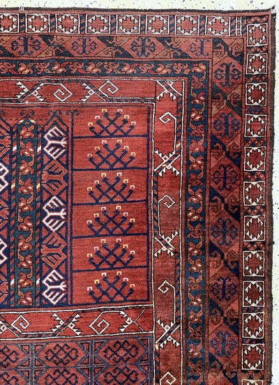 27132821d - Ersari Engsi antik, Turkmenistan, 19.Jhd, Wolle auf Wolle, ca. 205 x 145 cm, ...
