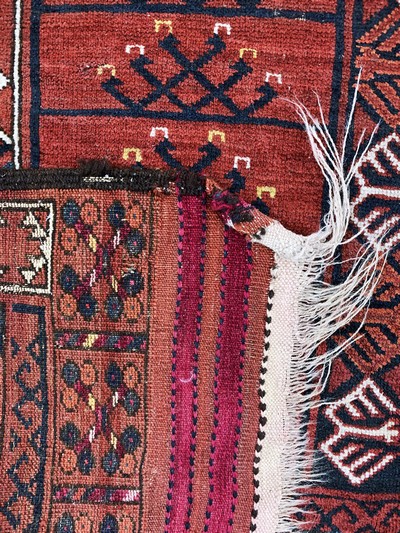 27132821f - Ersari Engsi antik, Turkmenistan, 19.Jhd, Wolle auf Wolle, ca. 205 x 145 cm, ...