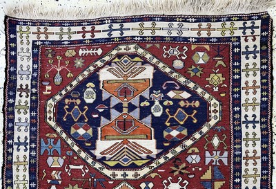 27132823a - Sumakh, Azerbaijan, Mitte 20.Jhd, Wolle aufWolle, ca. 185 x 112 cm, EHZ: 2 ...