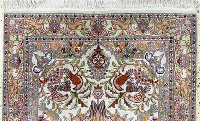 27132826a - Seiden Täbriz, Ägypten, Ende 20.Jhd, reine Naturseide, ca. 165 x 107 cm, EHZ: 2-3 ...
