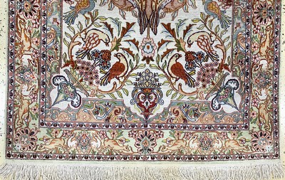 27132826b - Seiden Täbriz, Ägypten, Ende 20.Jhd, reine Naturseide, ca. 165 x 107 cm, EHZ: 2-3 ...