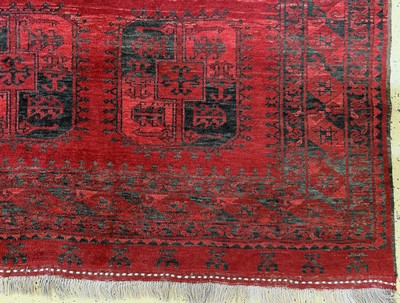 27132827a - Dolatabad, Afghanistan, Mitte 20.Jhd, Wolleauf Wolle, ca. 350 x 335 cm, EHZ: 2 ...