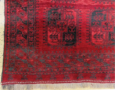 27132827b - Dolatabad, Afghanistan, Mitte 20.Jhd, Wolleauf Wolle, ca. 350 x 335 cm, EHZ: 2 ...