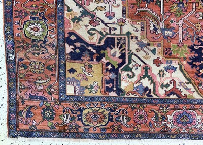 27132887b - Kars antik, Türkei, um 1900, Wolle auf Wolle, ca. 395 x 330 cm, EHZ: 3(restauriert) ...