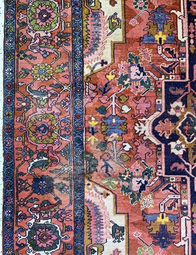 27132887c - Kars antik, Türkei, um 1900, Wolle auf Wolle, ca. 395 x 330 cm, EHZ: 3(restauriert) ...