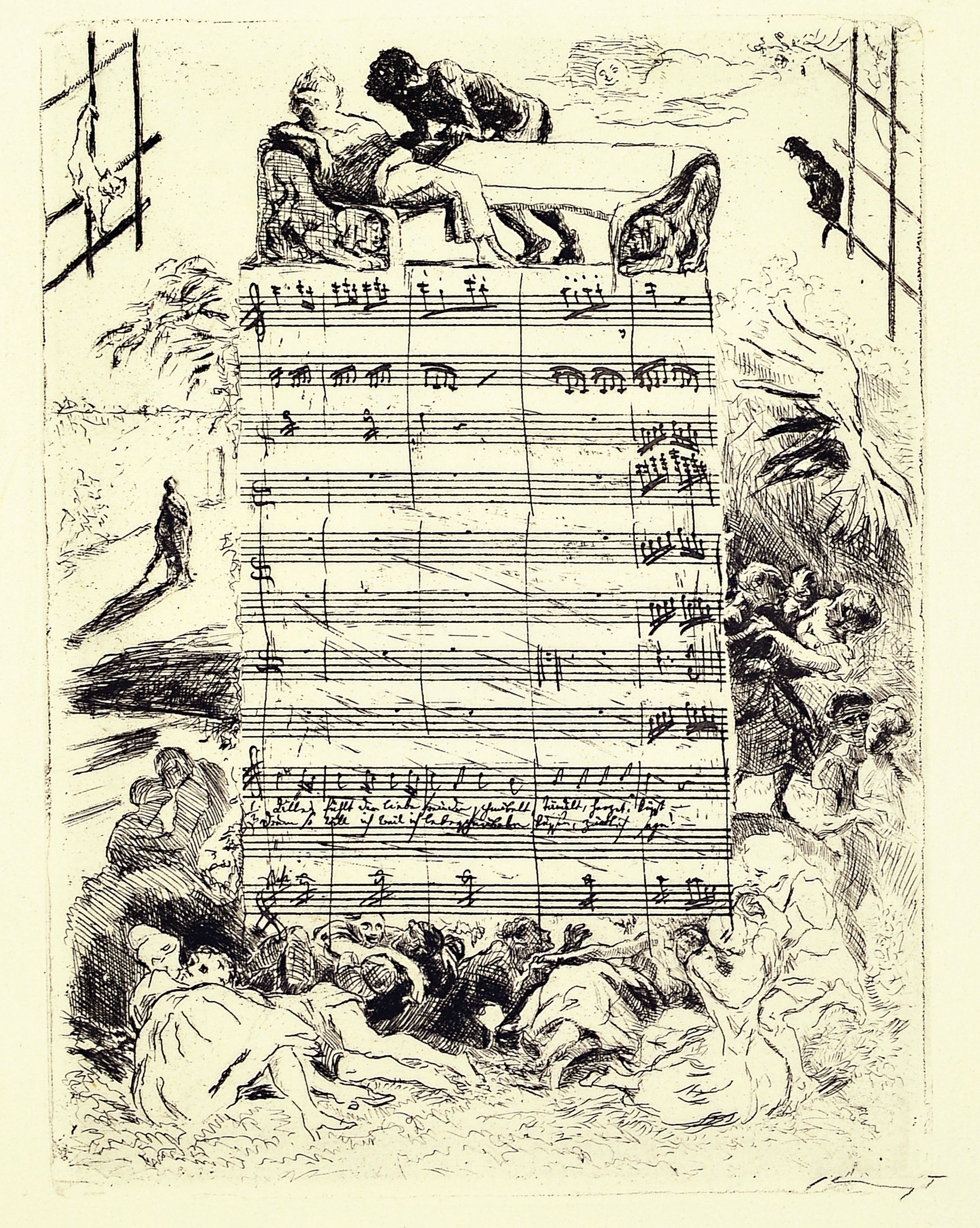 Image 27132971 - Max Slevogt, 3 orig. Radierungen zu Mozarts Zauberflöte, handsigniert, verlegt bei Paul ...