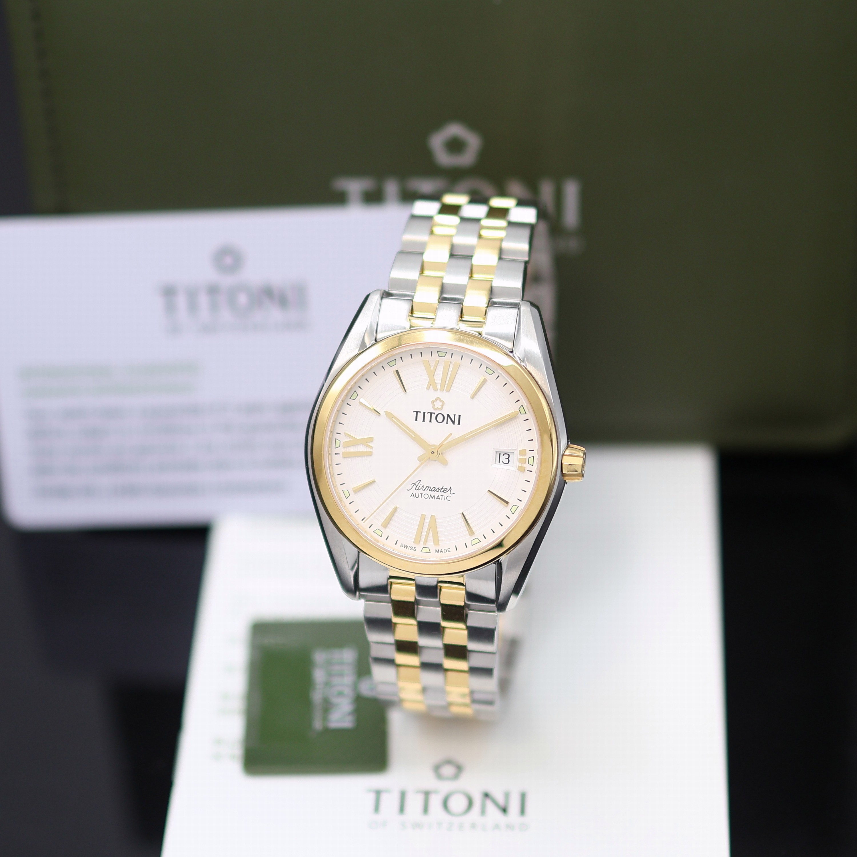 Image 27132989 - TITONI Airmaster ungetragene Herrenarmbanduhr Referenz 83909 SY-342, Schweiz, Automatik, ...
