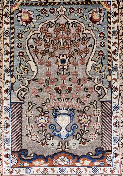 27132949c - Hereke Seide, signiert, Türkei, Ende 20.Jhd, reine Naturseide(Metallbroschiert), ca. ...