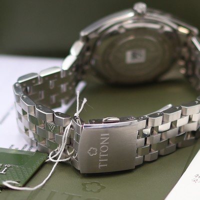 27132957c - TITONI Airmaster ungetragene Armbanduhr Referenz 83909S-063, Schweiz, Automatik, ...