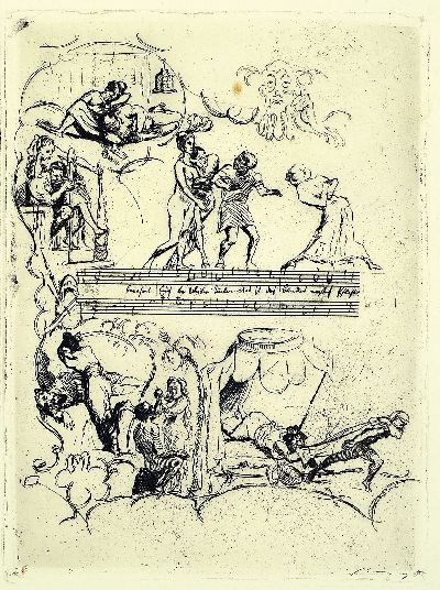 27132971a - Max Slevogt, 3 orig. Radierungen zu Mozarts Zauberflöte, handsigniert, verlegt bei Paul ...