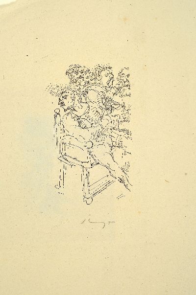 27132972k - Max Slevogt, vier Grafiken, 2 x Don Quichotte: ´Die Zuhörer im Wirtshaus´, Cellini´ ...