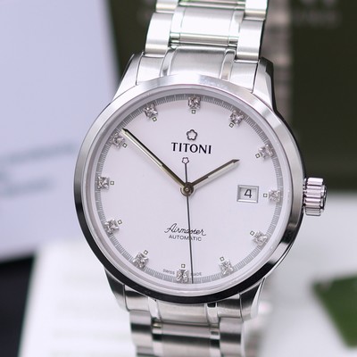 27132985a - TITONI Airmaster ungetragene Herrenarmbanduhr Referenz 837335-556, Schweiz, Automatik, ...