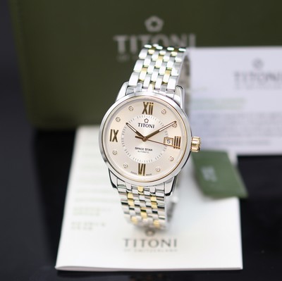 Image TITONI Space Star unworn gents wristwatch reference 83538 SY-099, Switzerland, self ...