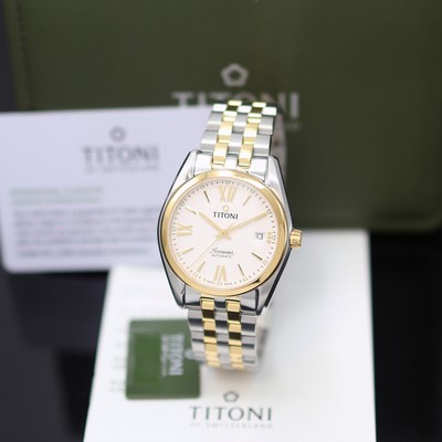 Image TITONI Airmaster unworn gents wristwatch reference 83909 SY-342, Switzerland, self ...