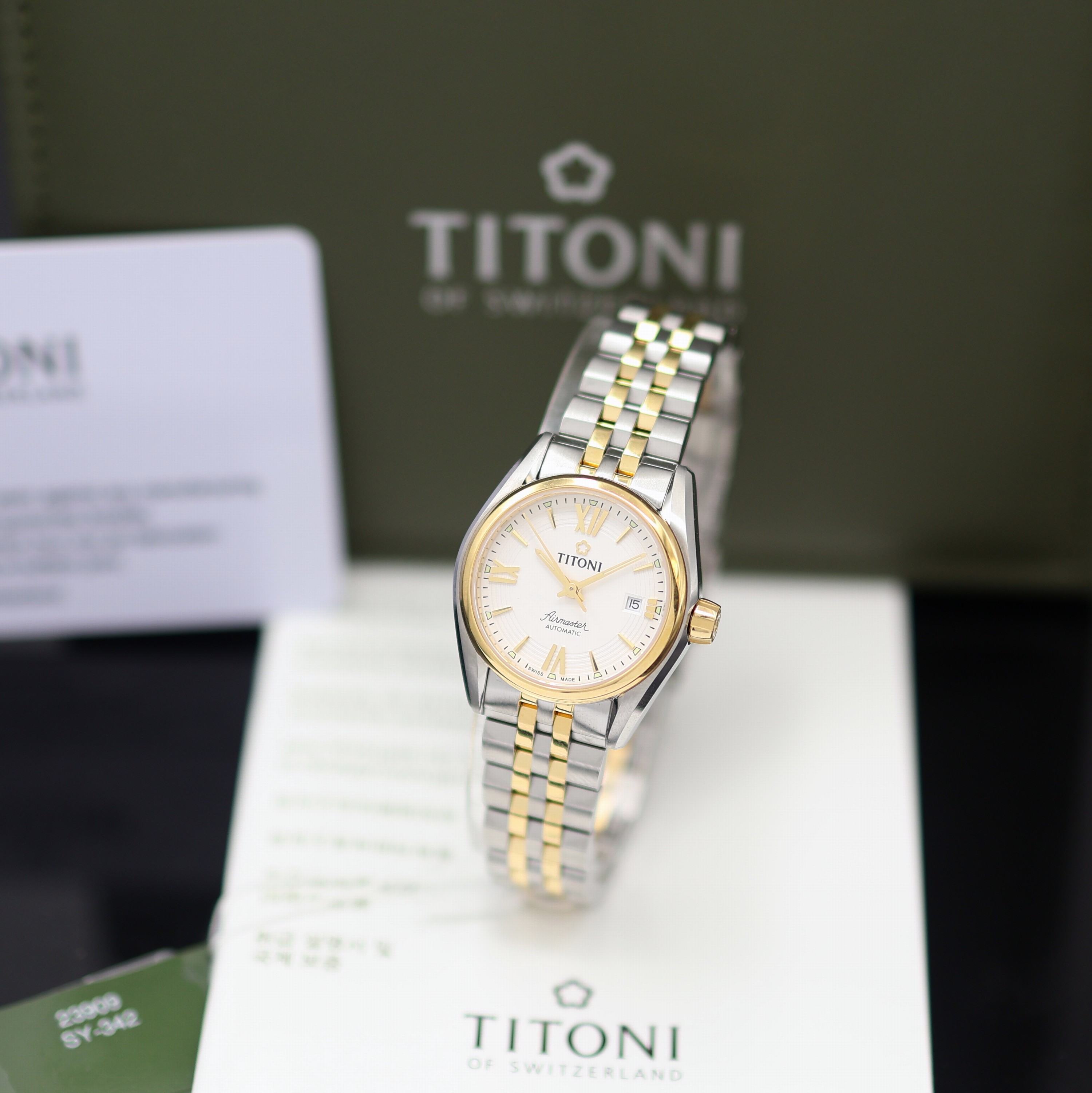 Image 27133001 - TITONI Airmaster ungetragene Damenarmbanduhr Referenz 23909 SY-342, Schweiz, Automatik, ...
