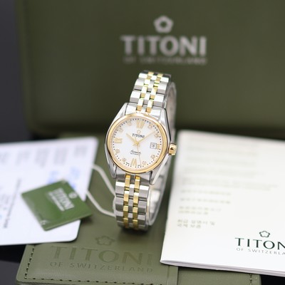 Image TITONI Airmaster unworn ladies wristwatch reference 23909 SY-063, Switzerland, self ...